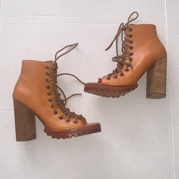 Free People X Jeffrey Campbell | Palermo Heels Size 7 Leather - Picture 4 of 17